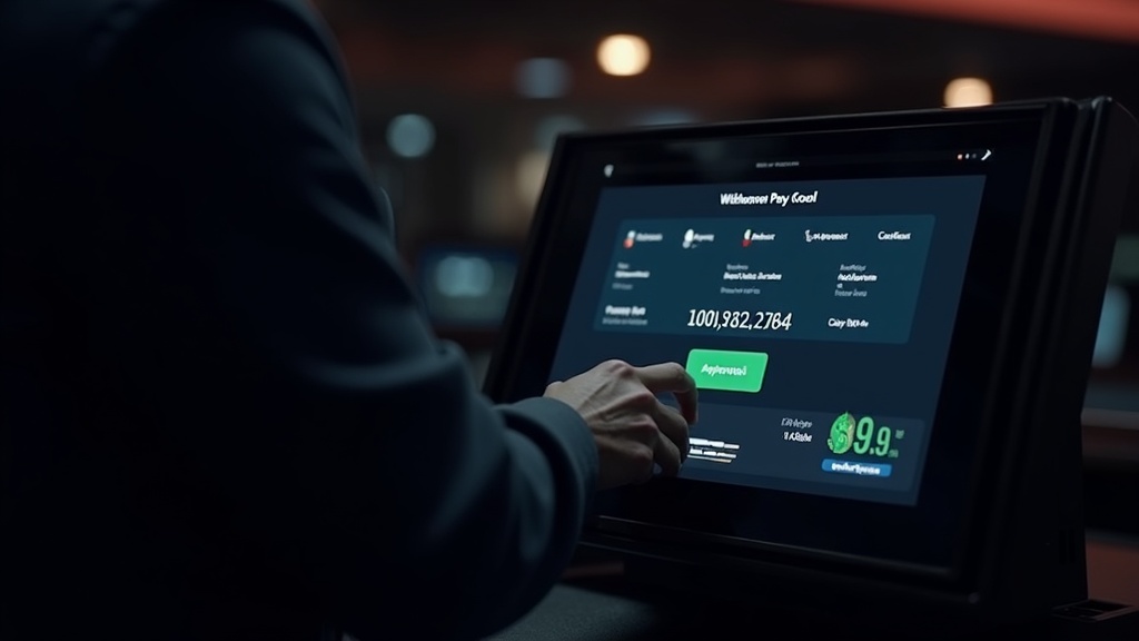 Opnameproces met verificatie en uitbetalingsscherm in een casino-app
